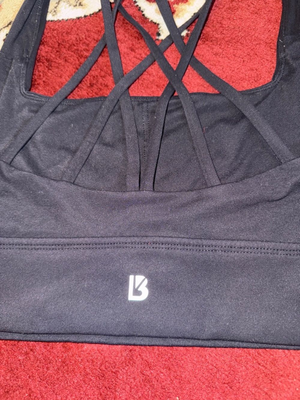 BuffBunny Black Strappy Crossback Sports Bra - Picture 3 of 4